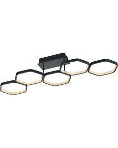 Trio Vigo R62055142 grote zwarte plafondlamp