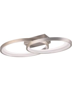 Trio Malaga R64482107 staal kleurige plafondlamp