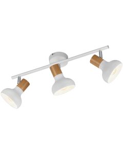 Trio Latika R81523031 witte spot met houtkleur